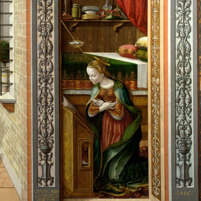 Благовещение. 1484 г. Карло Кривелли. Национальная Галерея, Лондон