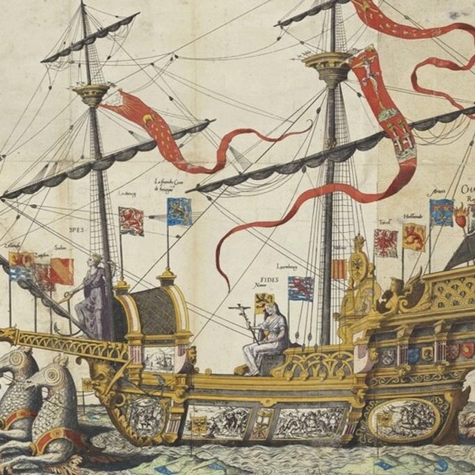 Погребальное шествие в Брюсселе по случаю кончины императора Карла V, 1559