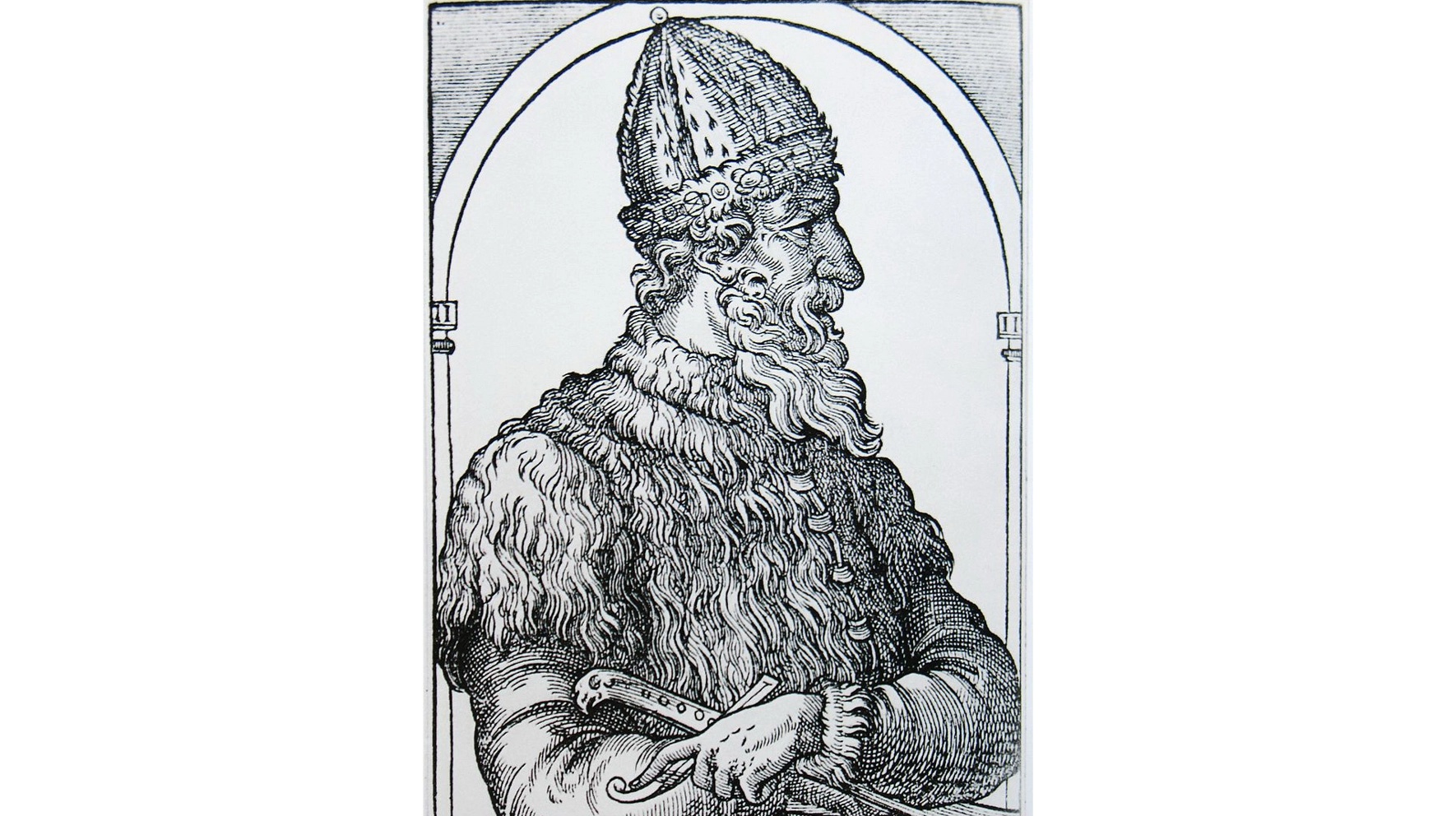Великий князь Иван III. Европейская гравюра, 1575 г.