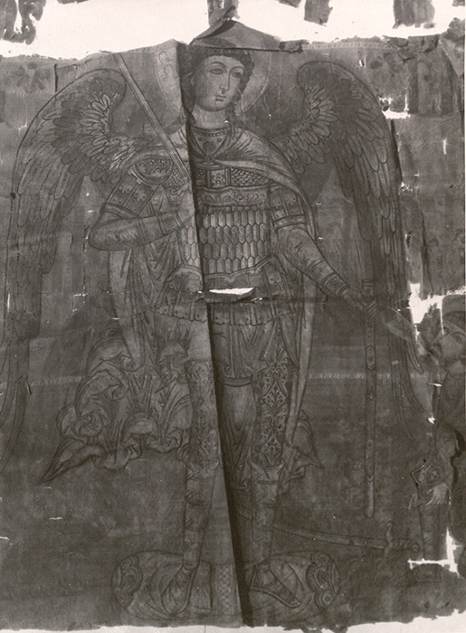 Знамя окольничего и воеводы князя Дмитрия Михайловича Пожарского 1612 г. в процессе реставрации