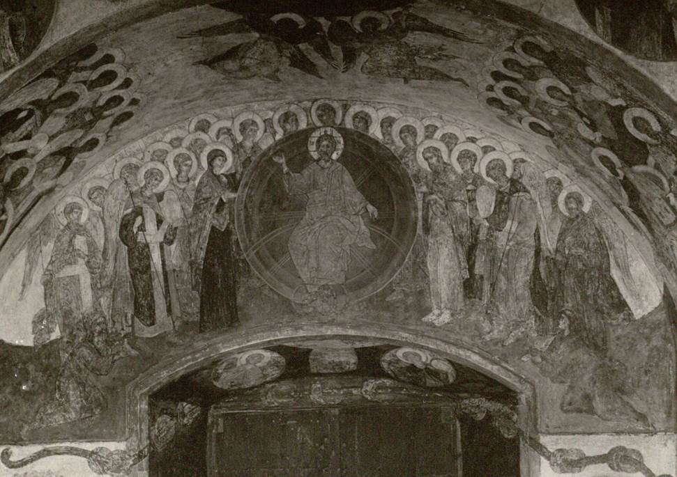 «Страшный Суд» после реставрации. Фреска на западной стене под хорами Благовещенского собора. 1547–1551 гг. Фото 1946–1947 гг.