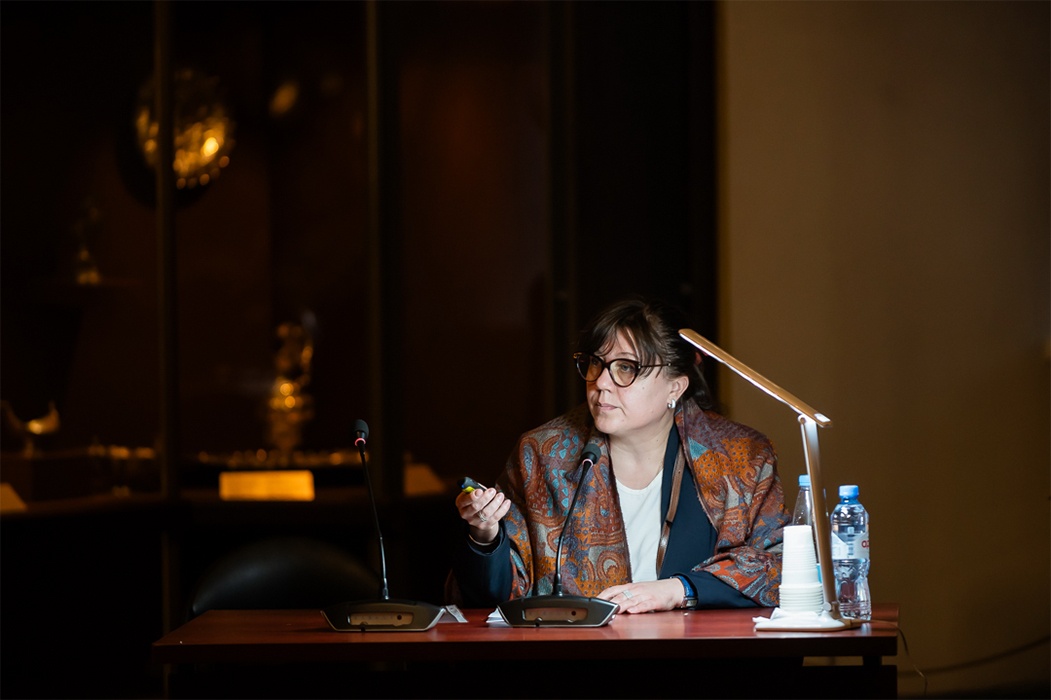 Т.В. Житкова с докладом «Икона в окладе “Спас Вседержитель” XVII века из собрания Музеев Московского Кремля»