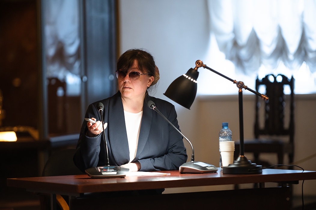 Научный сотрудник отдела Обеспечения условий и режима хранения музейных предметов Татьяна Житкова с докладом «Александр Семенович Анненков – археолог-коллекционер, исследователь или коммерсант»