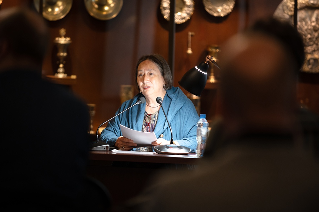 Кандидат искусствоведения, сотрудница Государственной Третьяковской галереи Татьяна Самойлова с докладом «Наперсная икона резной кости из коллекции И.С. Остроухова