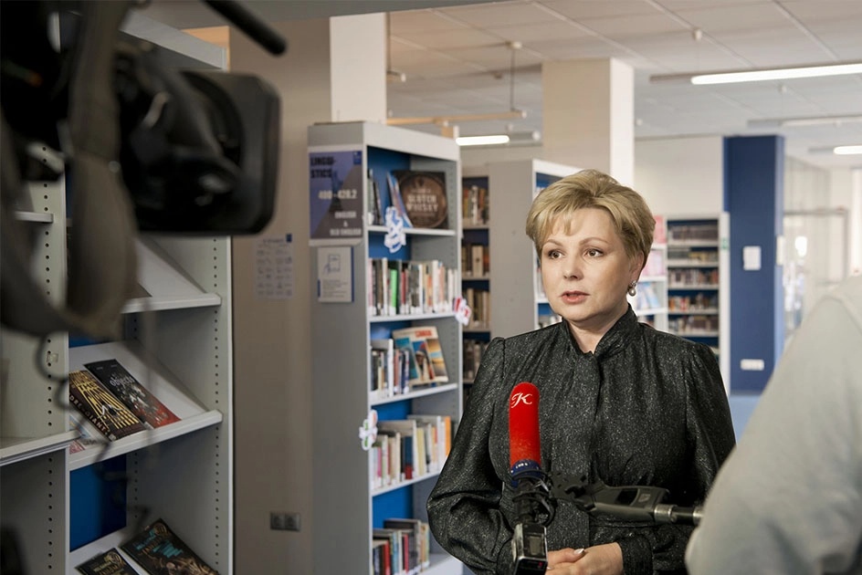 Пресс-конференция генерального директора Музеев Московского Кремля Е.Ю. Гагариной в международном Медиацентре БРИКС+.webp