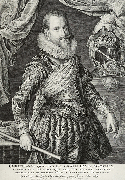 Copperplate ‘Full-dress Portrait of King Christian IV’